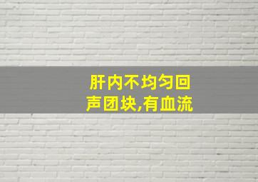 肝内不均匀回声团块,有血流