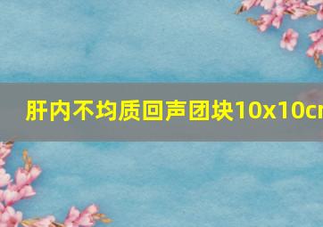 肝内不均质回声团块10x10cm