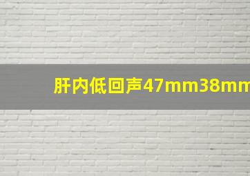 肝内低回声47mm38mm