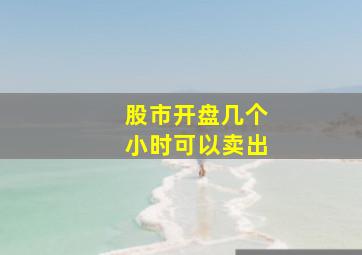 股市开盘几个小时可以卖出