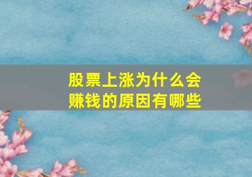 股票上涨为什么会赚钱的原因有哪些