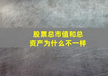 股票总市值和总资产为什么不一样