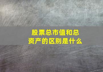 股票总市值和总资产的区别是什么