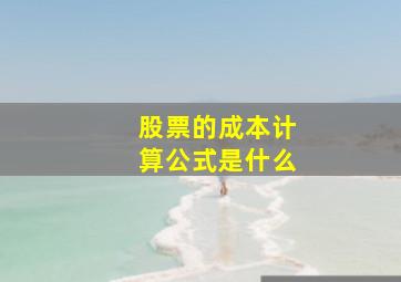 股票的成本计算公式是什么