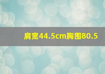 肩宽44.5cm胸围80.5