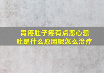 胃疼肚子疼有点恶心想吐是什么原因呢怎么治疗