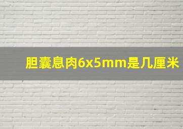 胆囊息肉6x5mm是几厘米