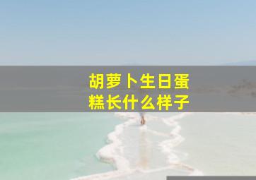 胡萝卜生日蛋糕长什么样子