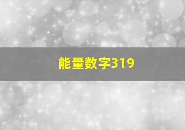 能量数字319