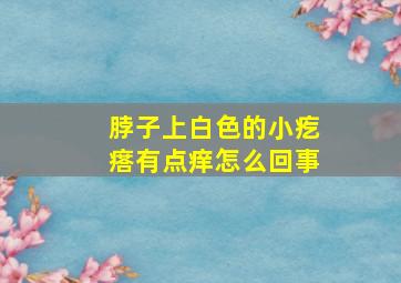 脖子上白色的小疙瘩有点痒怎么回事