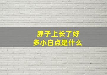 脖子上长了好多小白点是什么