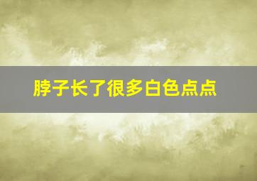 脖子长了很多白色点点