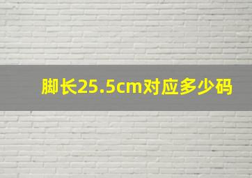 脚长25.5cm对应多少码