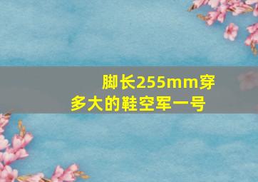 脚长255mm穿多大的鞋空军一号