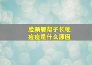 脸颊腮帮子长硬痘痘是什么原因