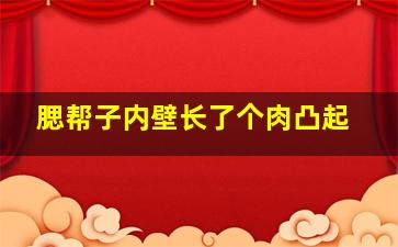 腮帮子内壁长了个肉凸起