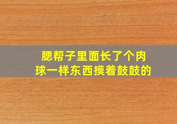 腮帮子里面长了个肉球一样东西摸着鼓鼓的