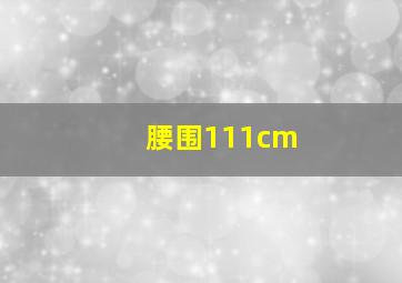 腰围111cm