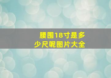 腰围18寸是多少尺呢图片大全