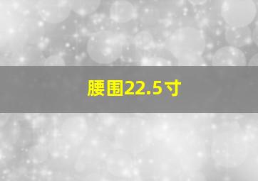 腰围22.5寸