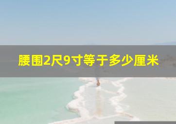 腰围2尺9寸等于多少厘米