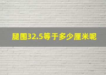 腿围32.5等于多少厘米呢