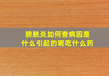 膀胱炎如何查病因是什么引起的呢吃什么药