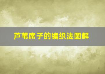 芦苇席子的编织法图解