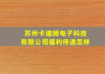 苏州卡迪姆电子科技有限公司福利待遇怎样