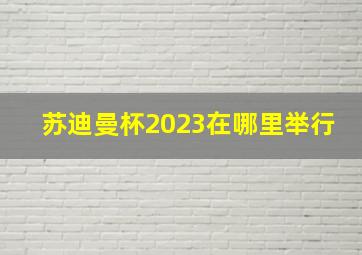 苏迪曼杯2023在哪里举行