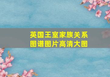 英国王室家族关系图谱图片高清大图