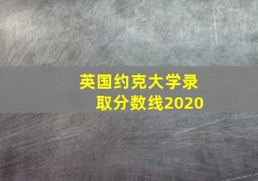 英国约克大学录取分数线2020