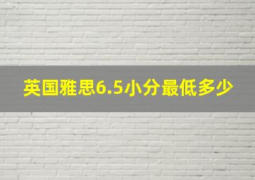 英国雅思6.5小分最低多少