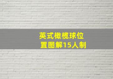 英式橄榄球位置图解15人制