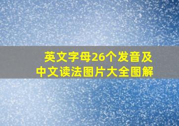 英文字母26个发音及中文读法图片大全图解