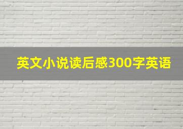 英文小说读后感300字英语