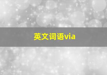 英文词语via