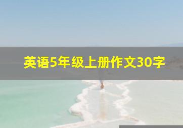 英语5年级上册作文30字