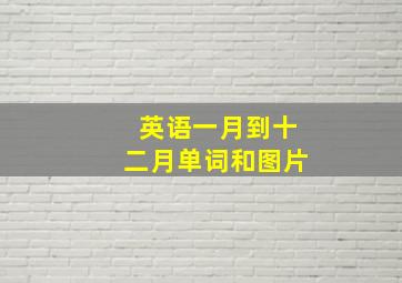 英语一月到十二月单词和图片