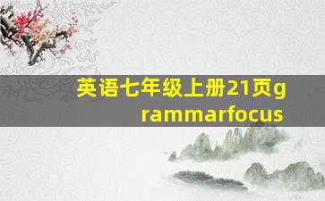 英语七年级上册21页grammarfocus