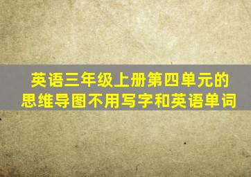 英语三年级上册第四单元的思维导图不用写字和英语单词