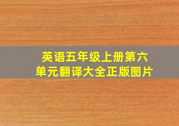 英语五年级上册第六单元翻译大全正版图片