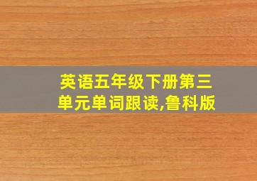 英语五年级下册第三单元单词跟读,鲁科版