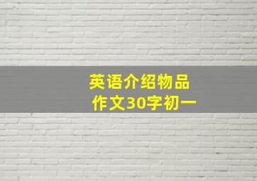 英语介绍物品作文30字初一