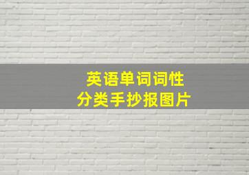 英语单词词性分类手抄报图片