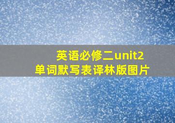 英语必修二unit2单词默写表译林版图片