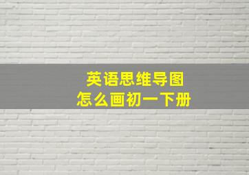 英语思维导图怎么画初一下册