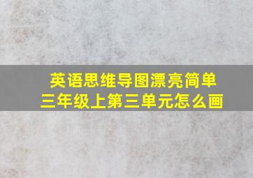 英语思维导图漂亮简单三年级上第三单元怎么画