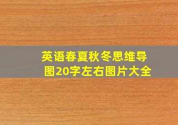 英语春夏秋冬思维导图20字左右图片大全