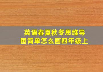 英语春夏秋冬思维导图简单怎么画四年级上